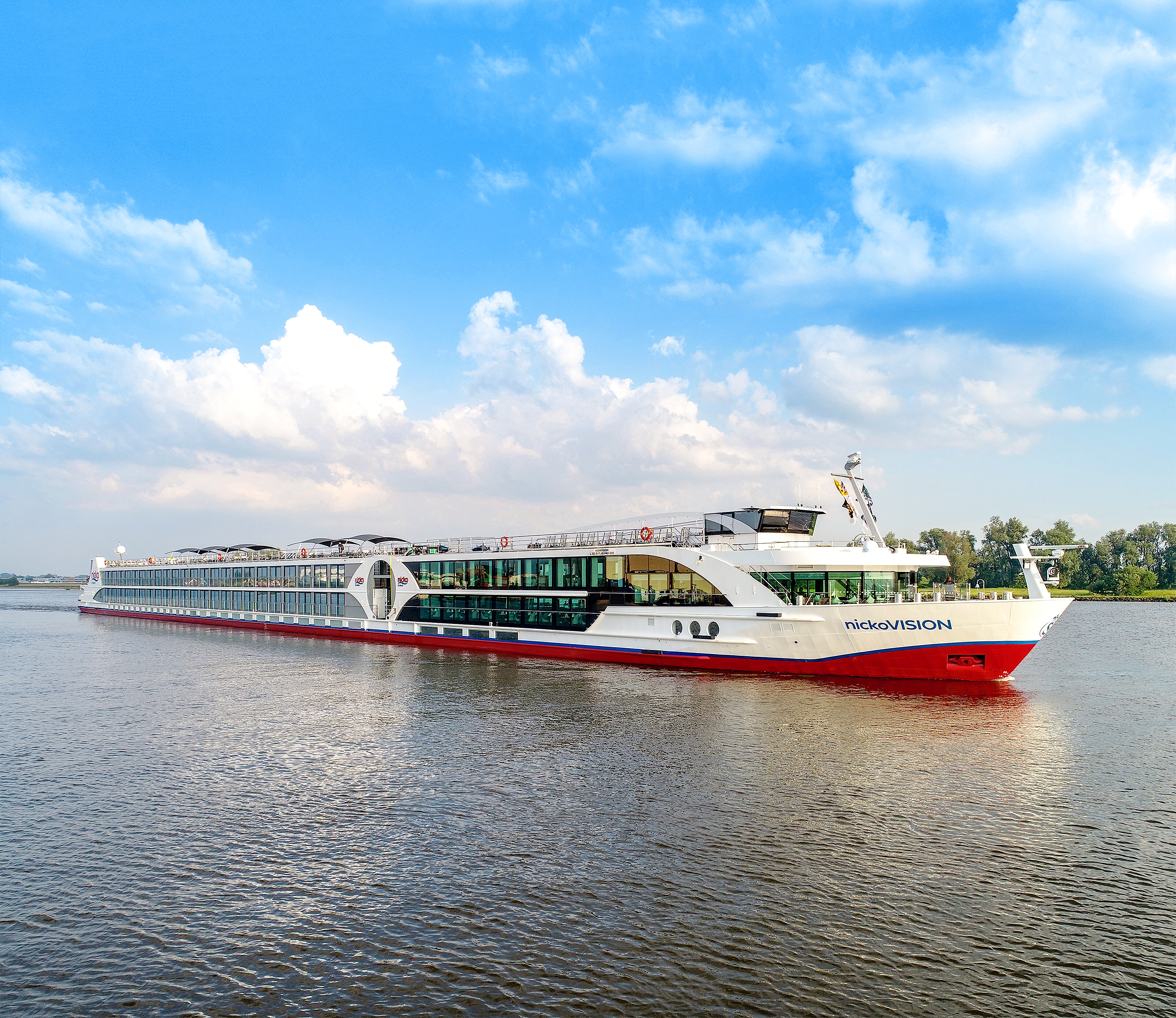 Ein Flusskreuzfahrtschiff mit dem Namen 