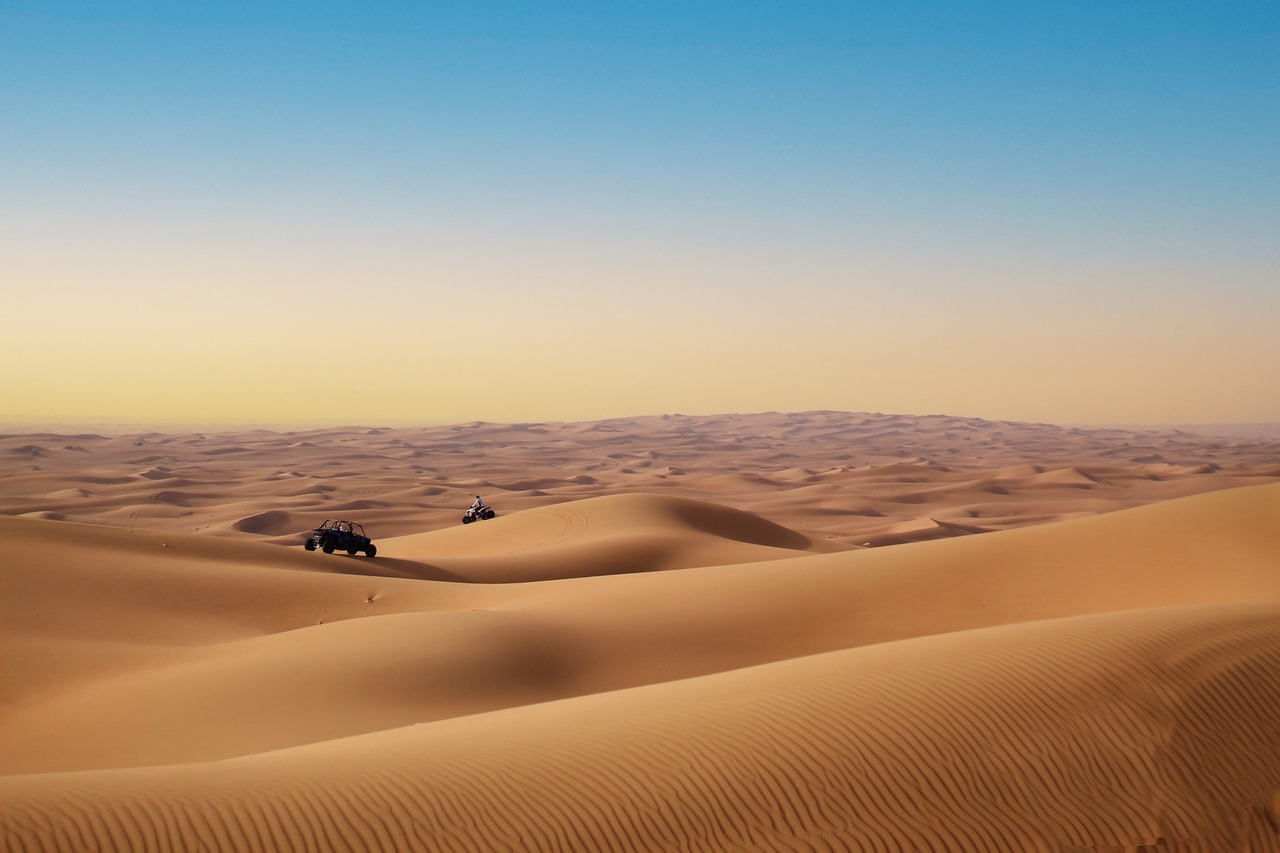 Dubai - wüste, sand, dünen, dubai, einheimisch, dünenbuggy dubai, natur, draußen, reisen