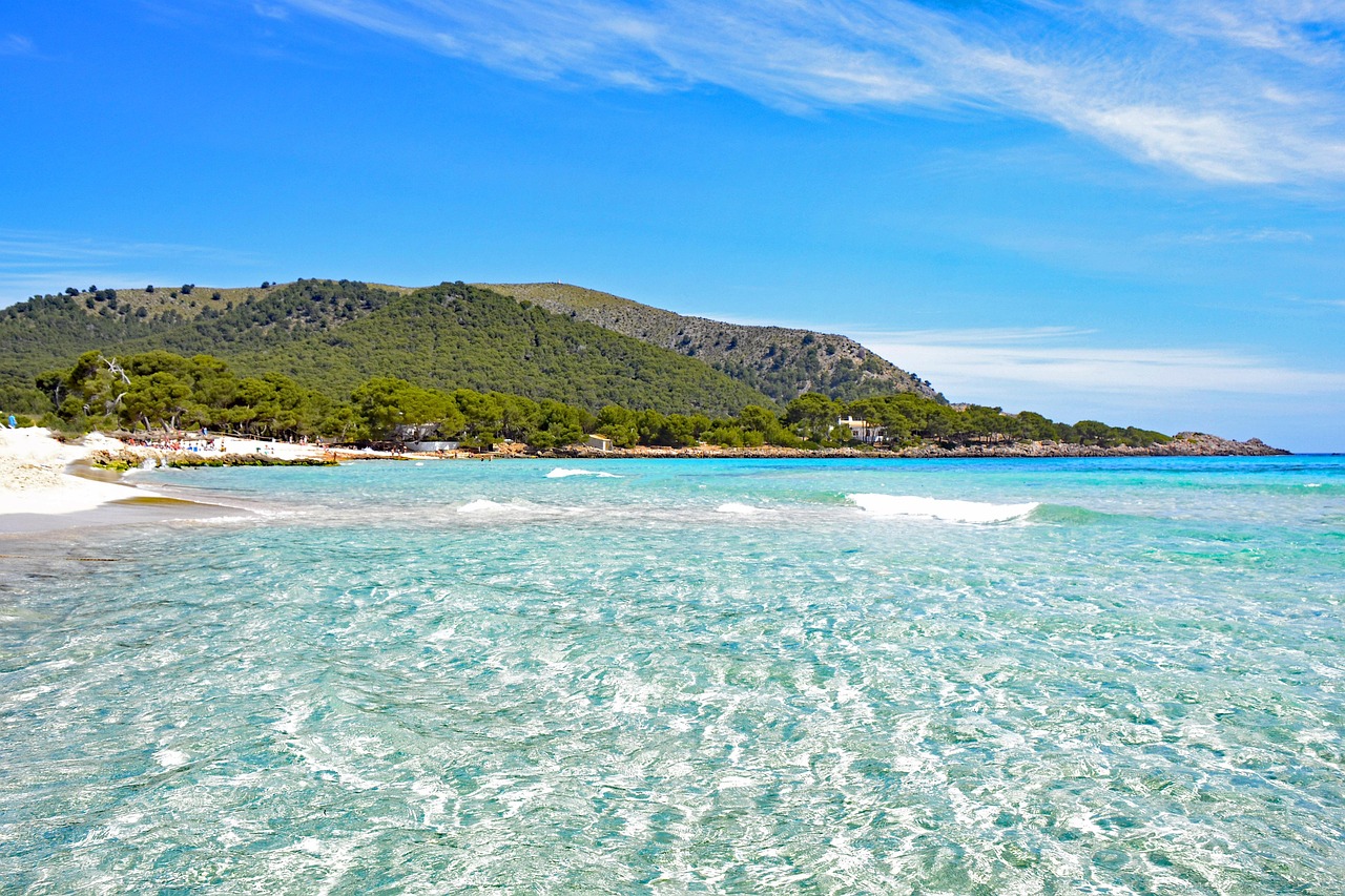 Mallorca - cala agulla, mallorca, balearen, spanien, meer, kristallklar, wasser, küste, som