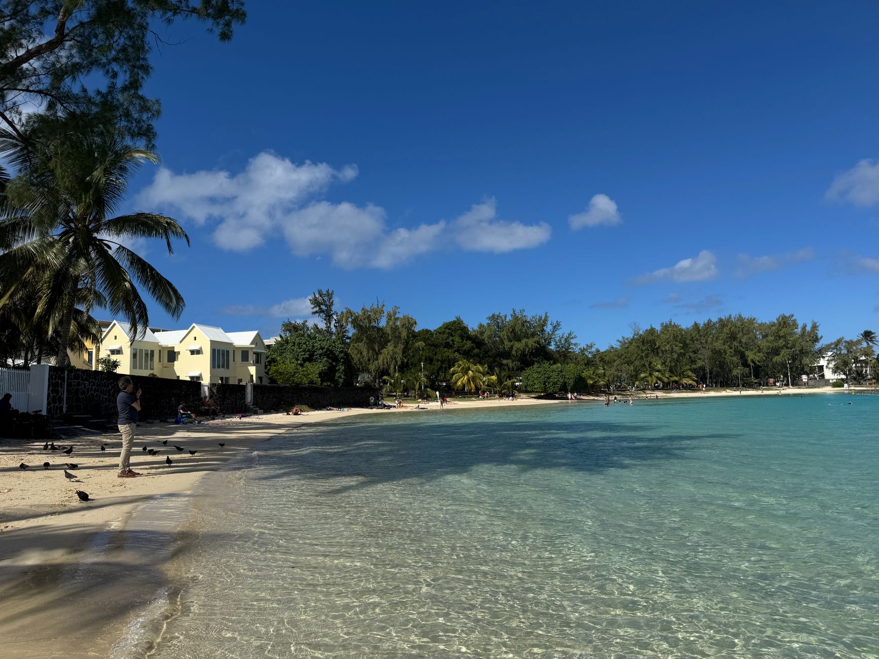Mauritius - Explore the serene beauty of Blue Bay Beach with clear waters and lush greenery 