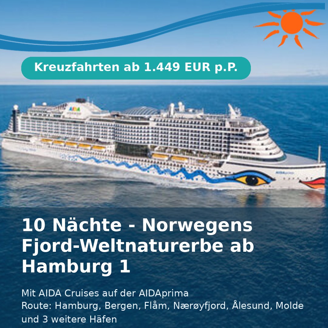 10 Nächte - Norwegens Fjord-Weltnaturerbe ab Hamburg 1