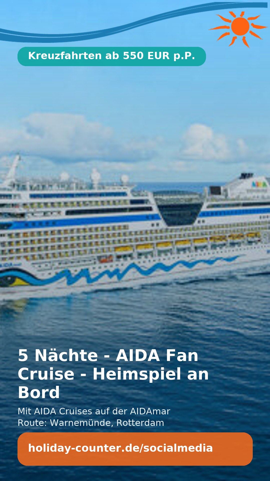 5 Nächte - AIDA Fan Cruise - Heimspiel an Bord
